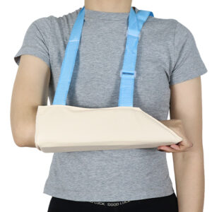 Ergonomic PU Leather Arm Sling with High-Tensile Webbing for Medical Fracture and Post-Op Support
