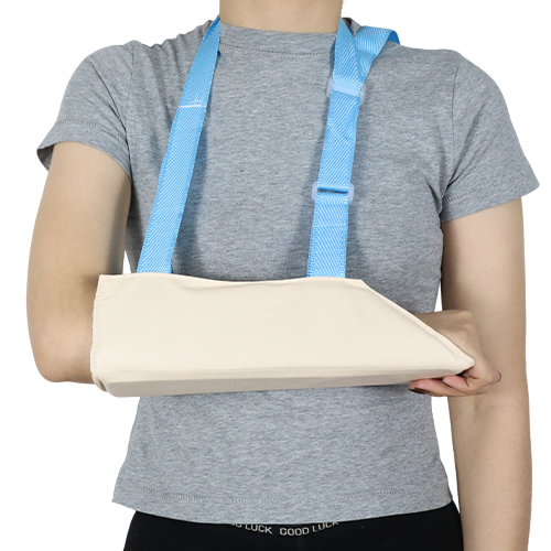 Ergonomic PU Leather Arm Sling with High-Tensile Webbing for Medical Fracture and Post-Op Support