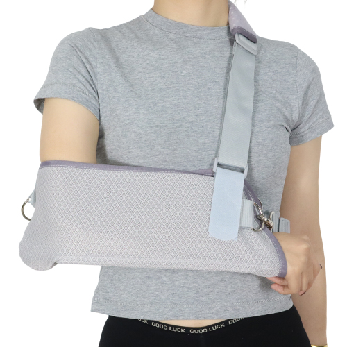 Breathable Mesh Arm Sling with Waist Strap and Padded Shoulder Support for Injury Recovery