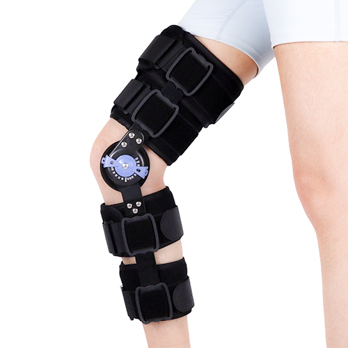 ROM Knee Brace Post-Op Knee Immobilizer with Adjustable Dial & Aluminum Hinges