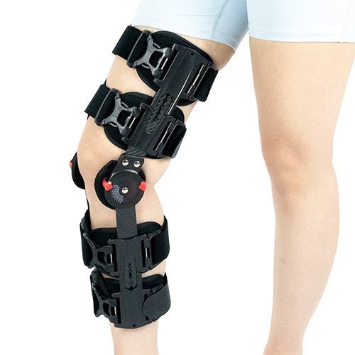 Premium Carbon Fiber Hinged Knee Brace | Adjustable ROM Leg Stabilizer for Post-Op Recovery & Orthopedic Rehabilitation