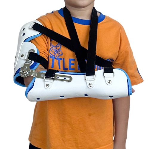 Pediatric Hinged ROM Elbow Brace and Kids Shoulder Sling for Humerus Fractures, Dislocation, and Post-Op Arm Rehabilitation