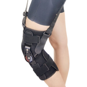 Adjustable Patella Hinged Knee Brace with Suspension Strap | Post-Op Leg Immobilizer