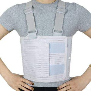 Elastic Elasticated Thoracic Support Belt with Shoulder Straps | Breathable Rib Binder & Post-Operative Chest Compression Wrap Wholesale