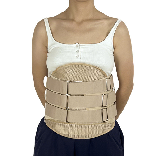 Breathable Beige TLSO Spinal Support Belt | Rigid Thoracolumbar Fixed Brace & Lower Back Compression Orthosis Wholesale